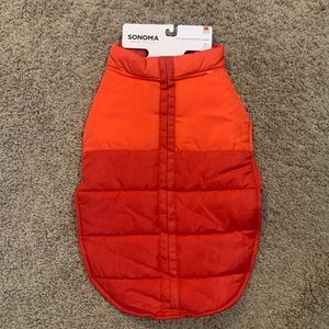 Pet Color Block Puffer Jacket Medium Dog Coat